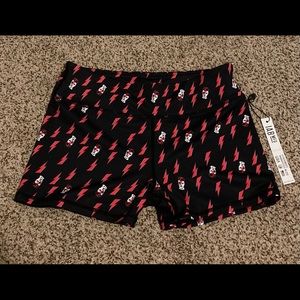 iab 3 inch workout shorts with David Bowie design